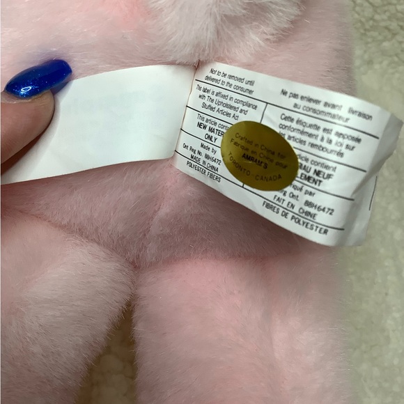 Sugarplum Pink Plush Teddy Bear with Rattle Stuffed Animal - Picture 10 of 10